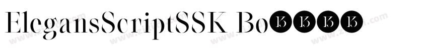 ElegansScriptSSK Bo字体转换